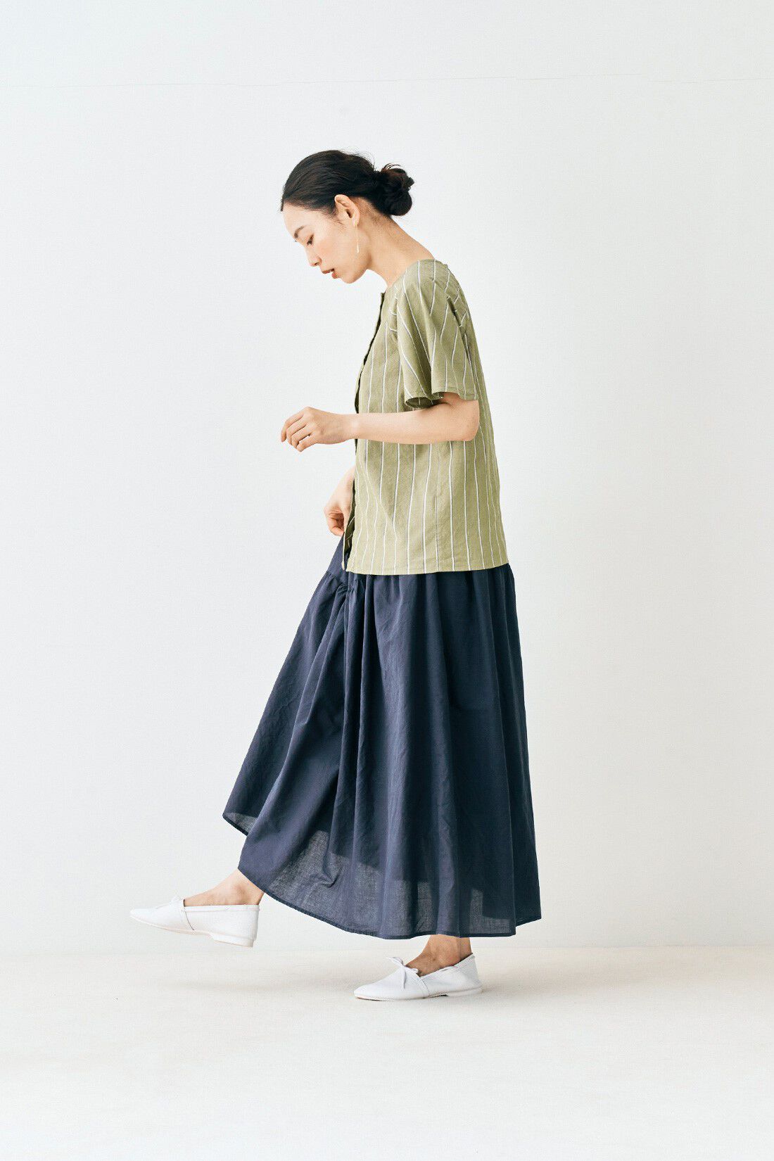 and myera|and myera ストライプなラグランシャツの会