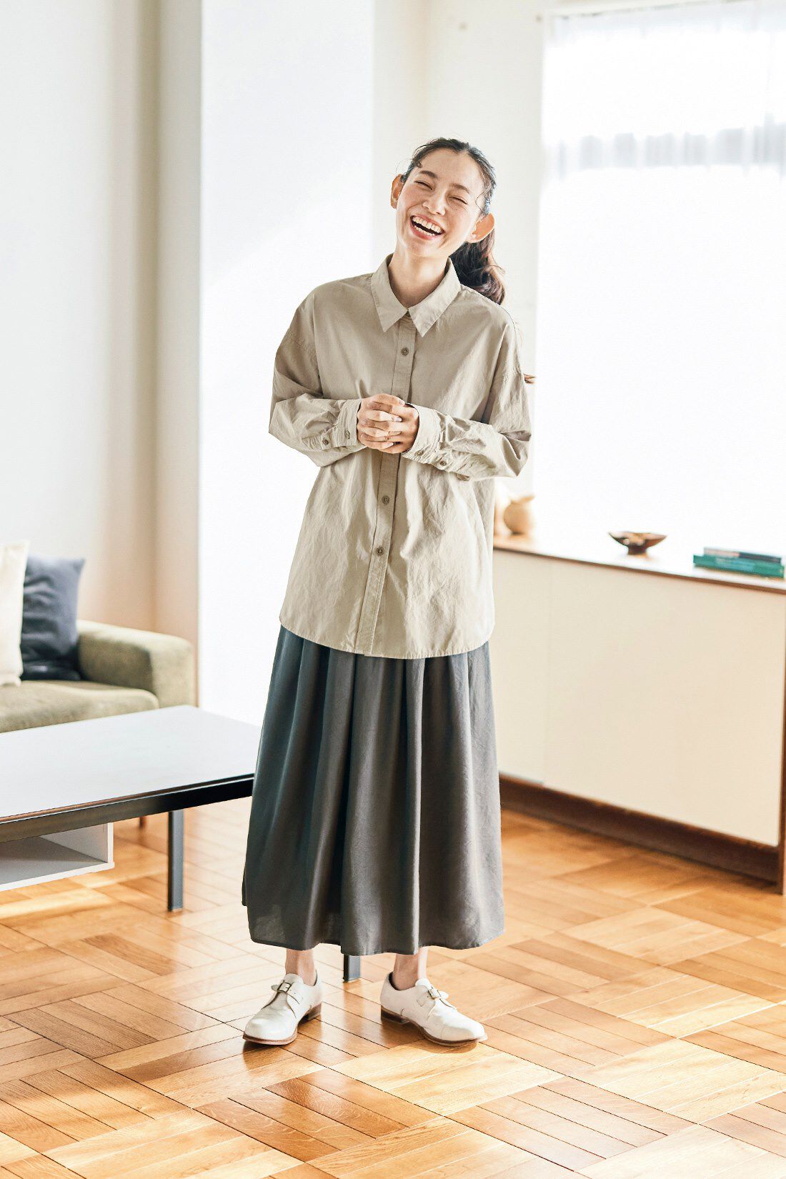 and myera|and myera バックシャンなシャツ