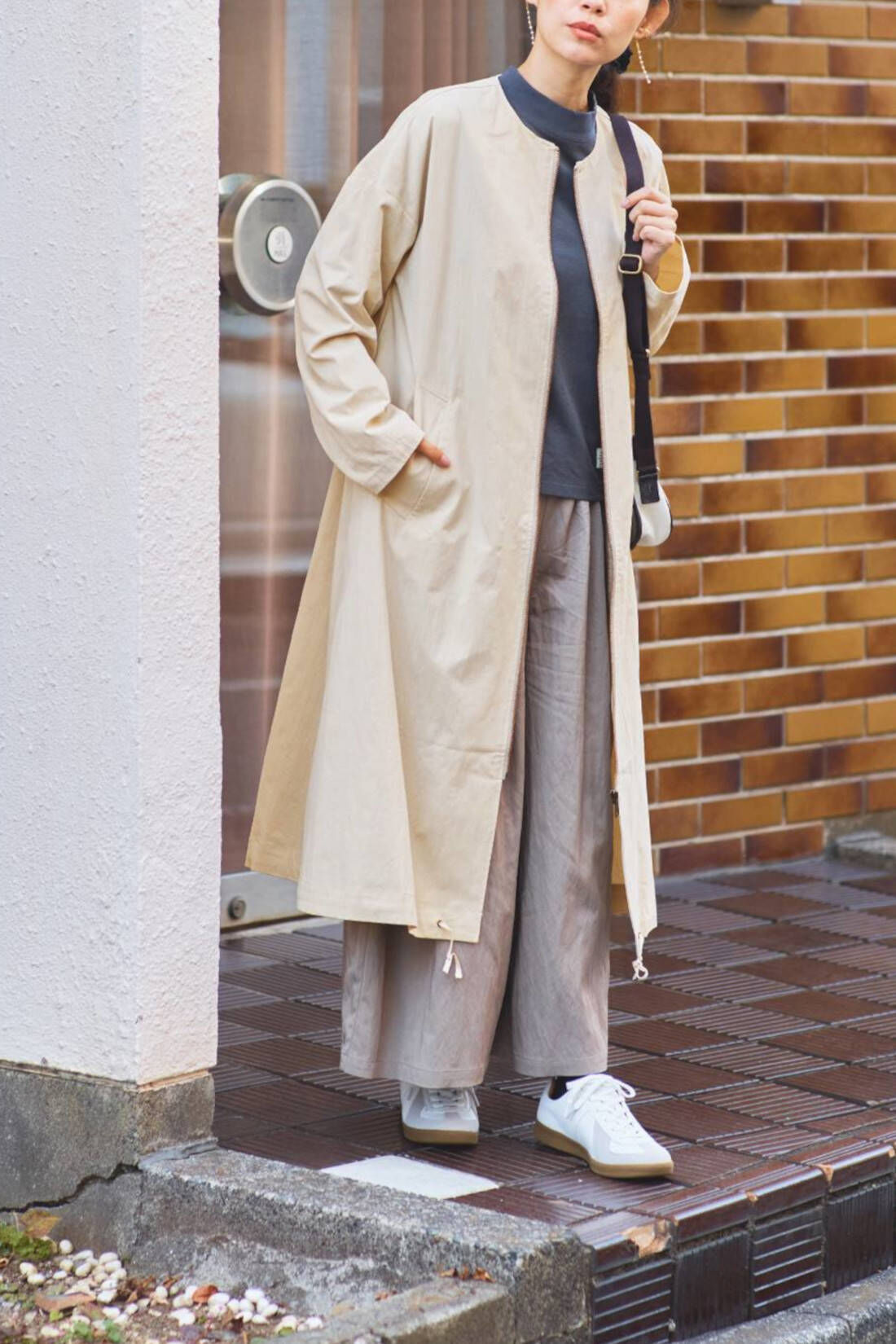 and myera|and myera すっきりシンプルなコート 