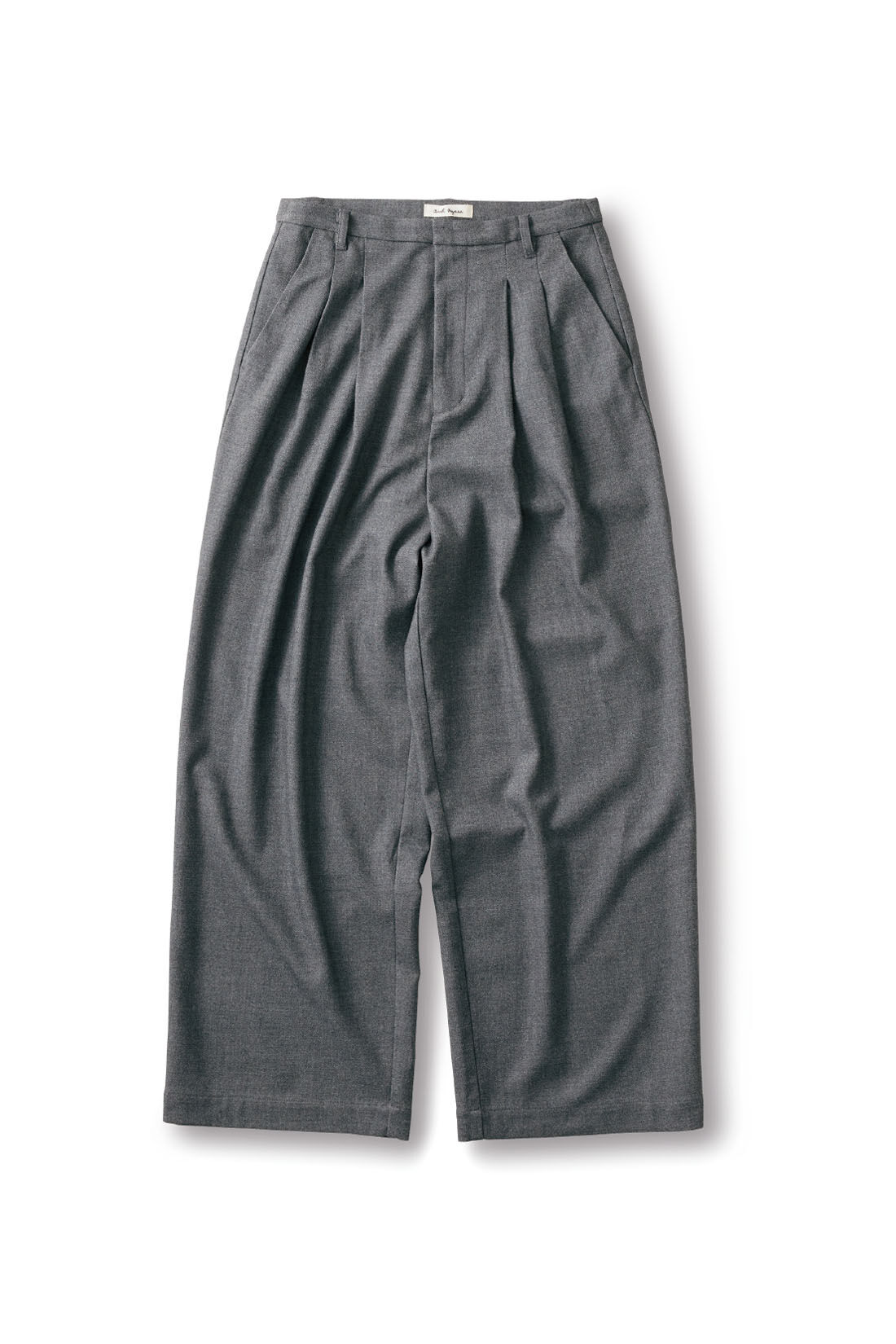 and myera|and myera ワイドなスラックス〈グレー〉