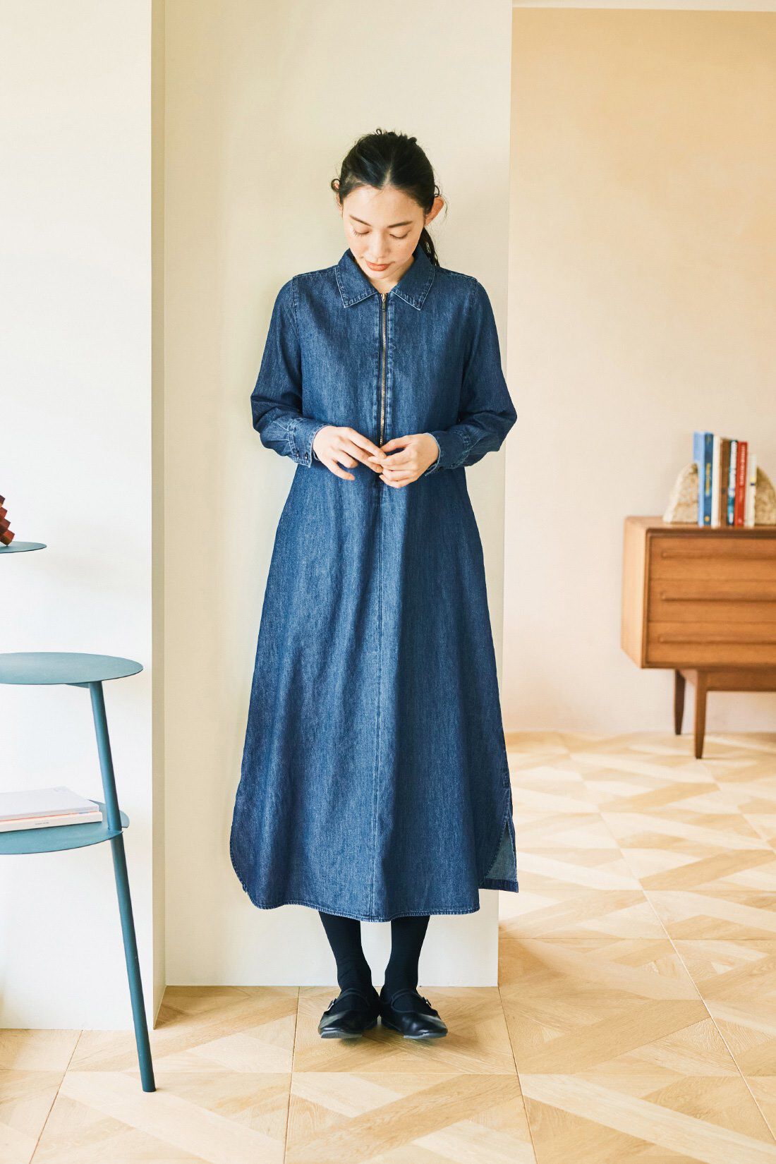 and myera|and myera ジップアップワンピース