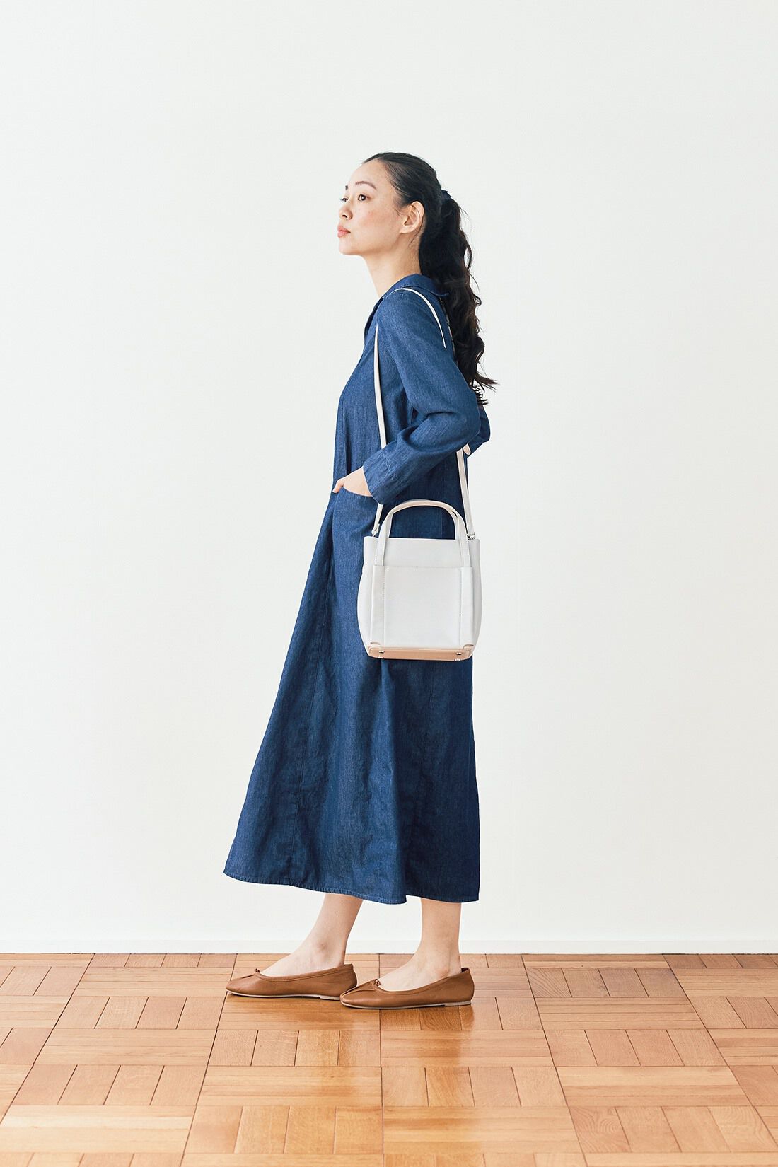 and myera|and myera ジップアップデニムワンピース