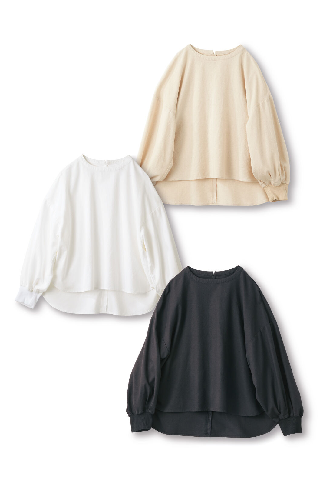 and myera|and myera 布はくの長袖Tトップスの会