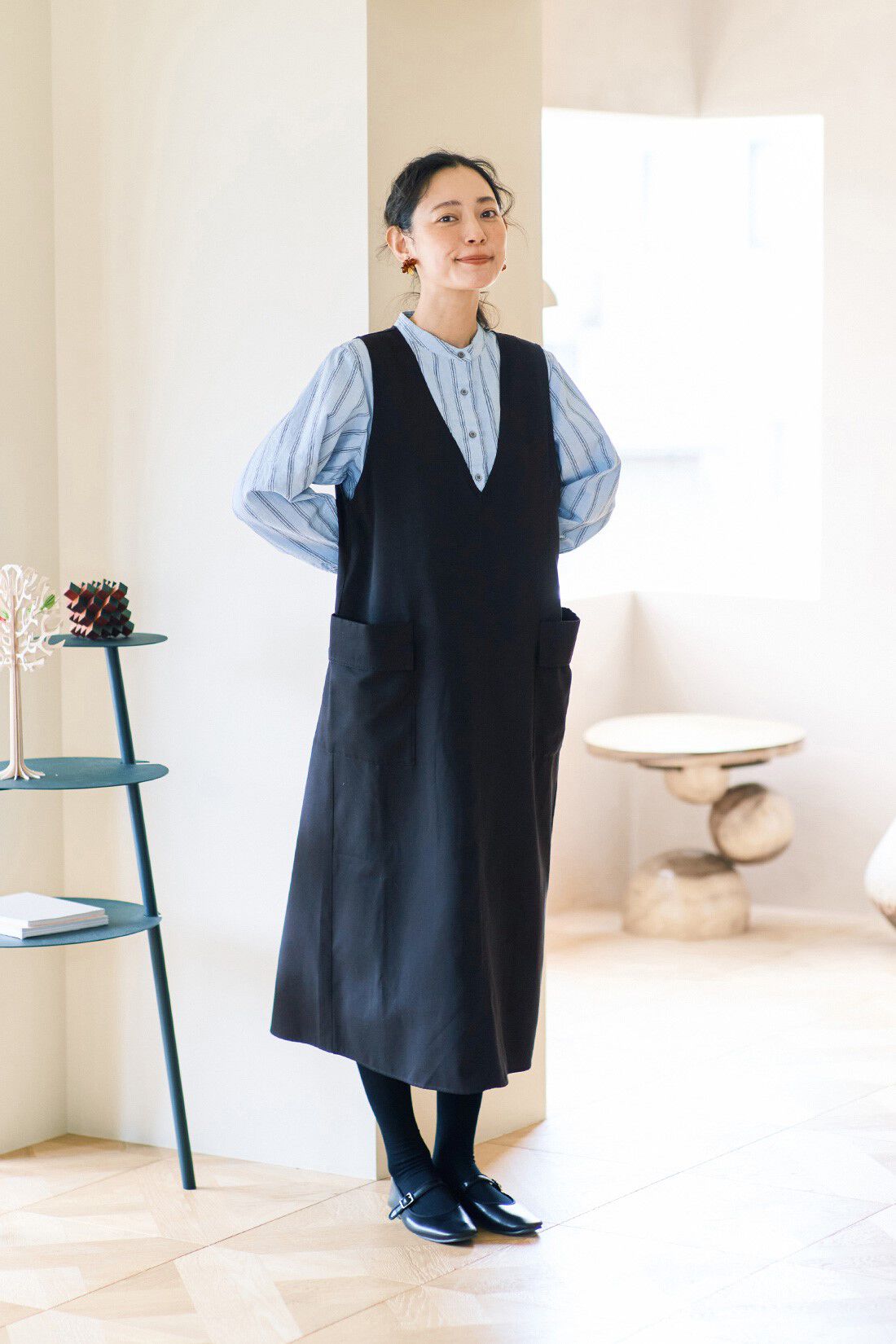 and myera|and myera 大人のエプロンワンピース