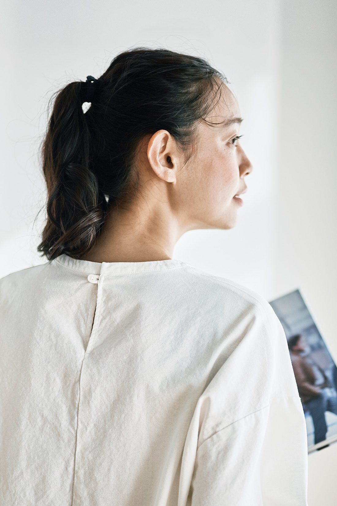and myera|and myera 布はくの長袖Tトップスの会