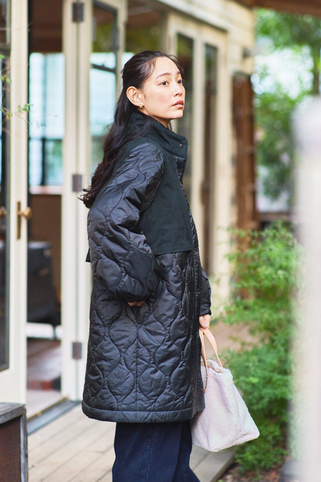 and myera|and myera オーバーヨークキルトコート