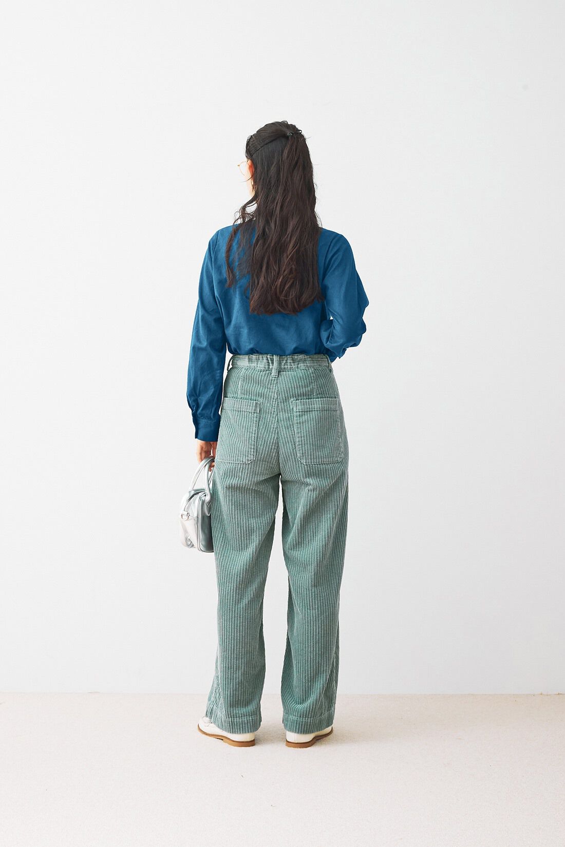 and myera|and myera 親子コールのワイドパンツ〈ミントグリーン〉