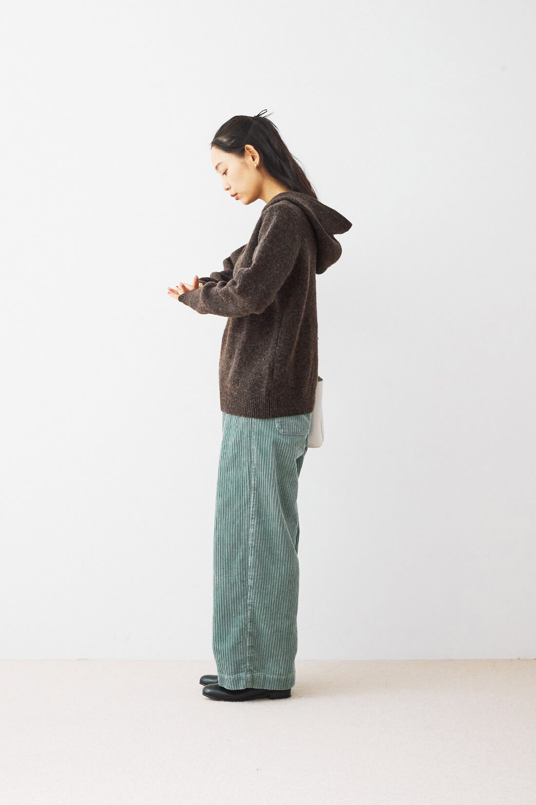 and myera|and myera 毛布のようなパーカー〈茶色〉