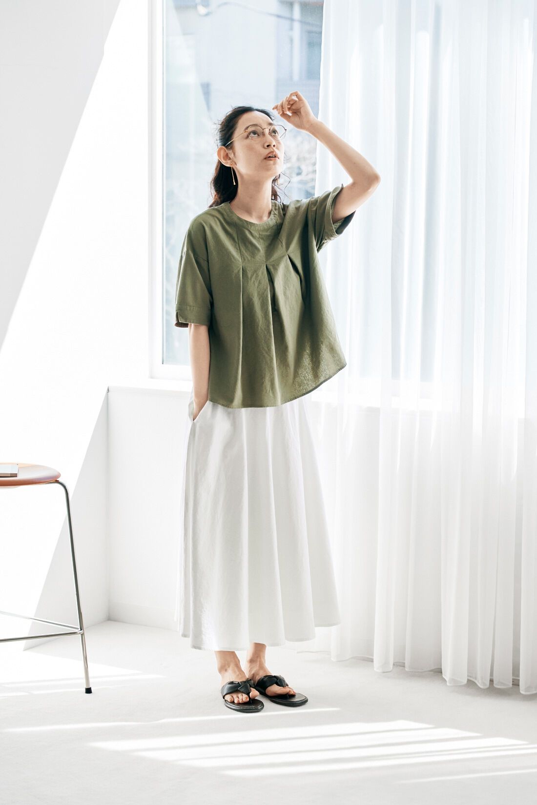and myera［アンドマイラ］|and myera 布はくのTトップスの会