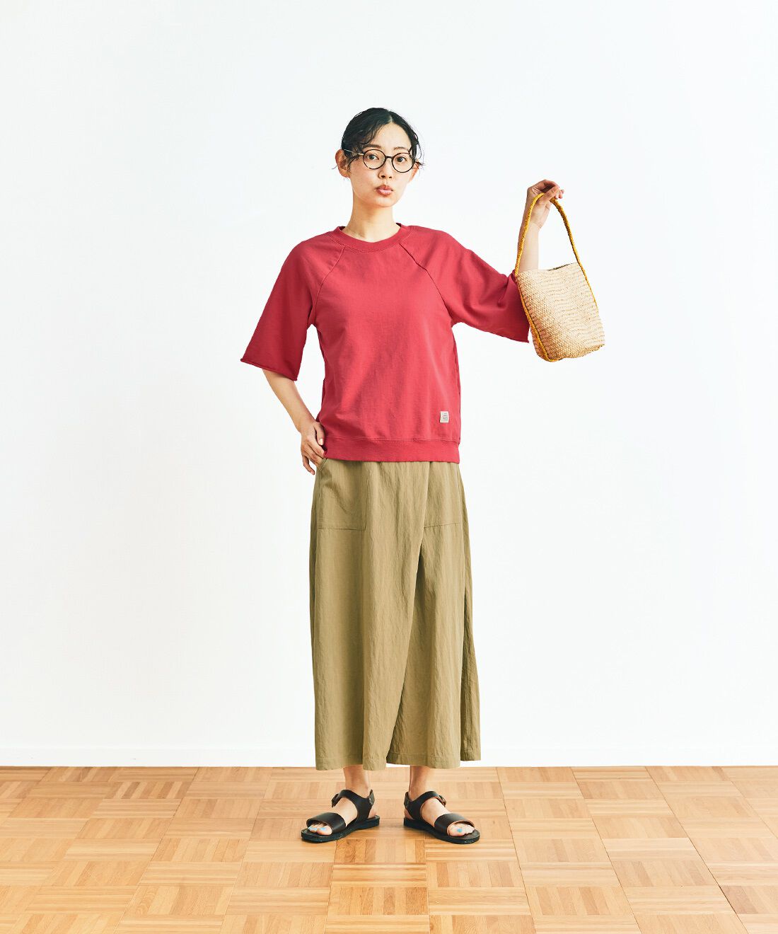 and myera|and myera 巻き風キュロパン〈ベージュ〉
