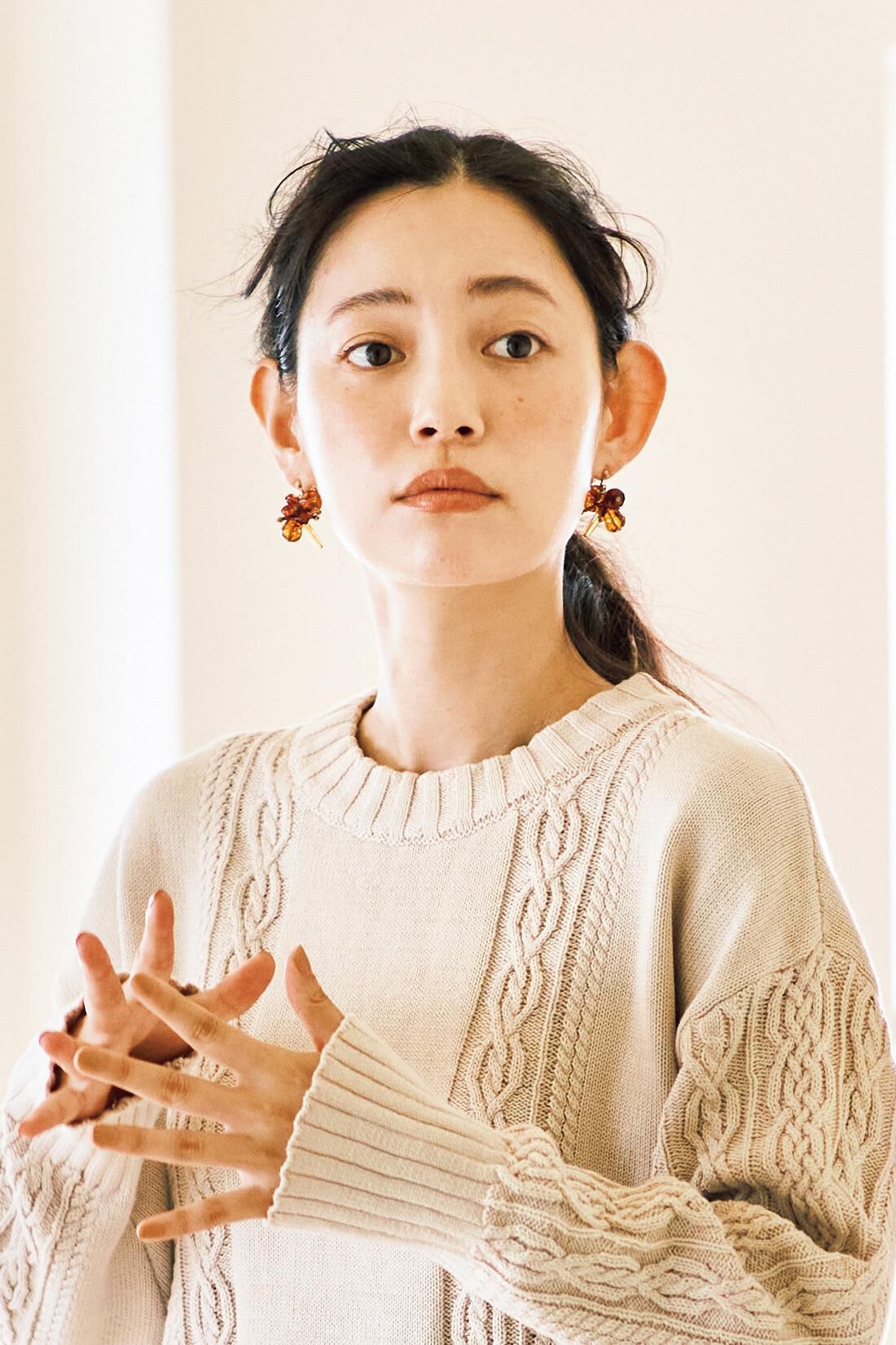 and myera|and myera 6種のビーズを使った耳飾り
