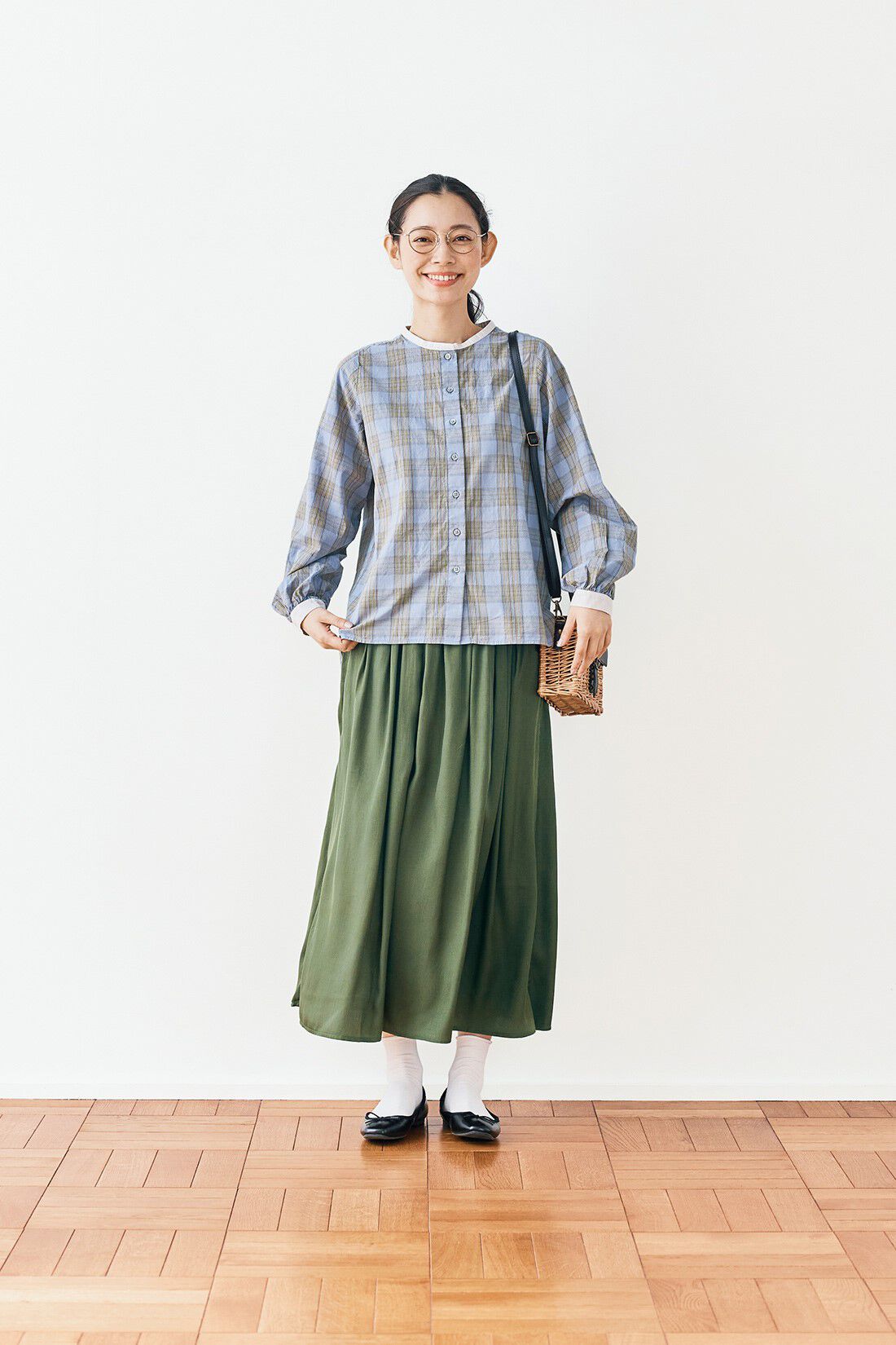 and myera|and myera クレリックなチェックブラウス