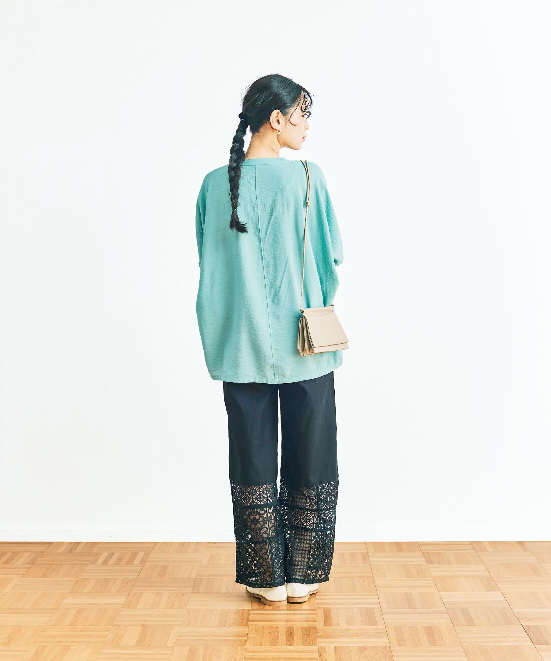 and myera|and myera ミントなスキッパーブラウス