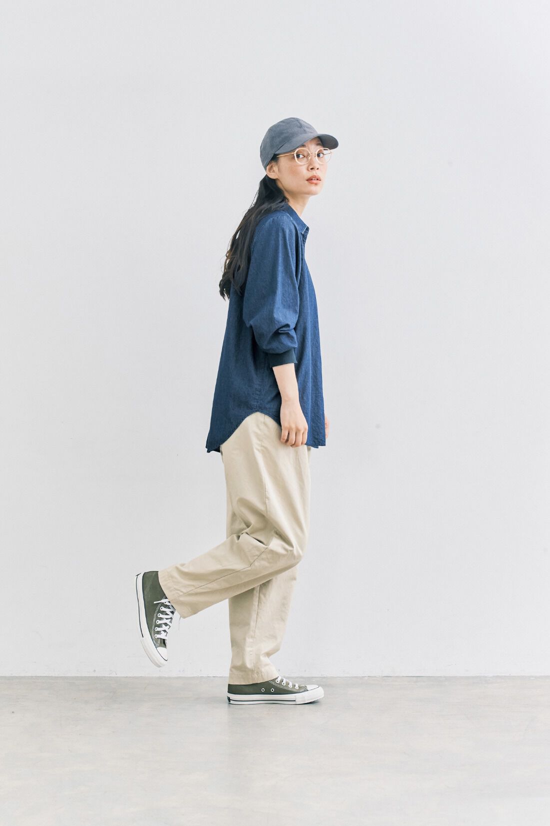 and myera|and myera ドルマンデニムシャツ