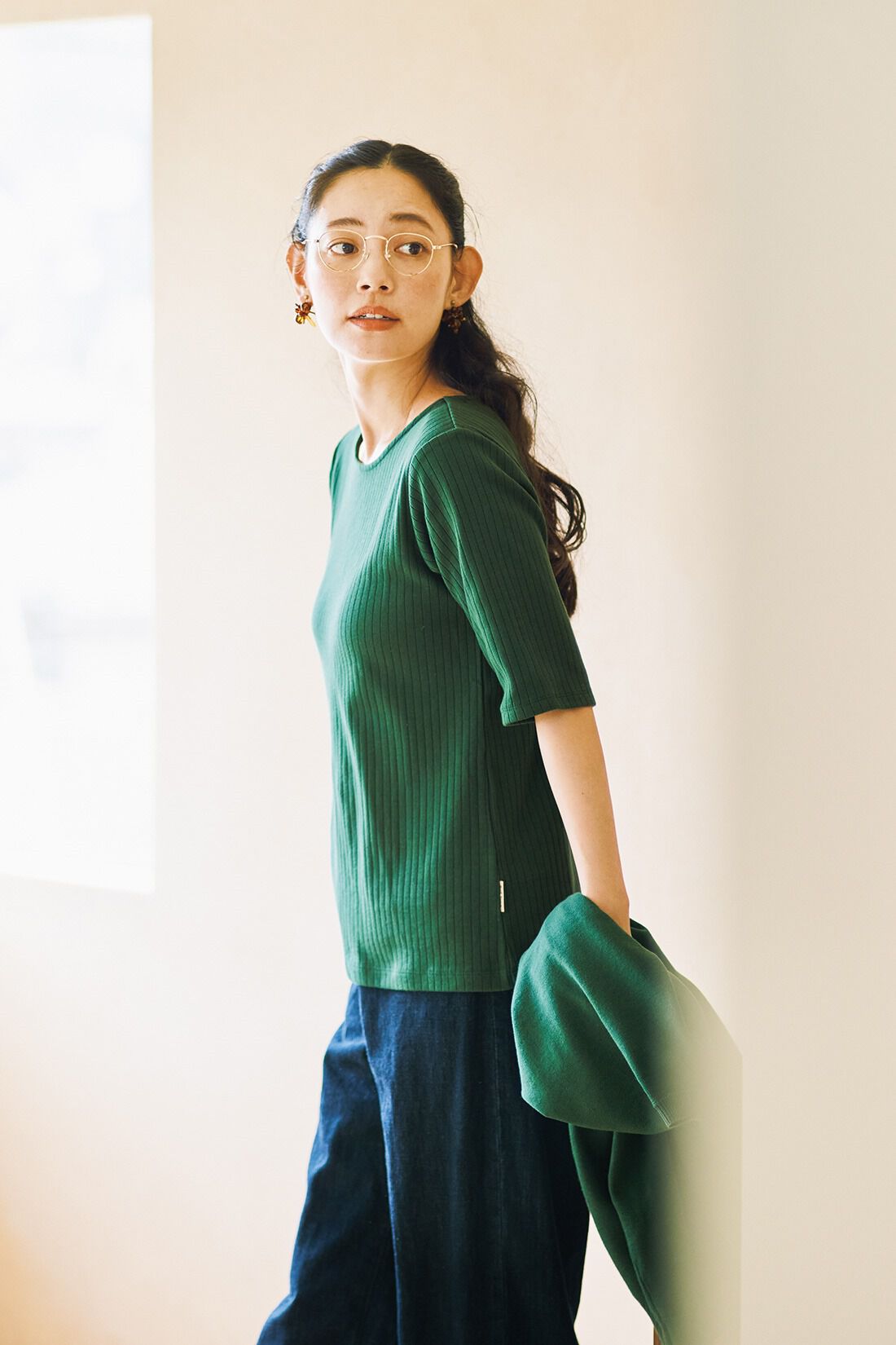 and myera|and myera カーディガンとTシャツのアンサンブルセット