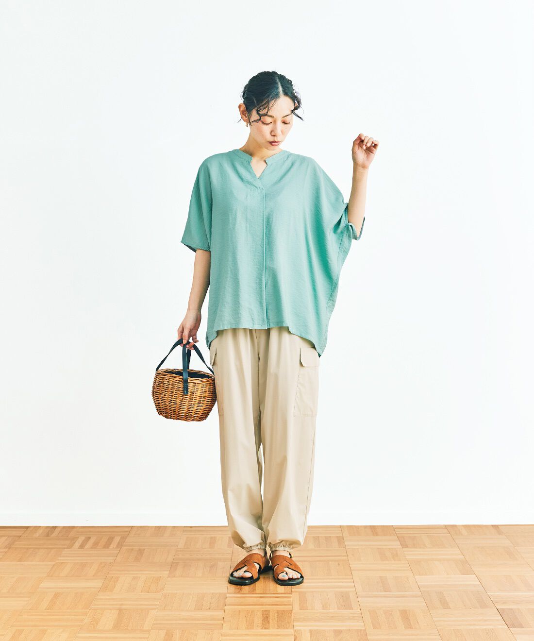 and myera|and myera イージーカーゴパンツ