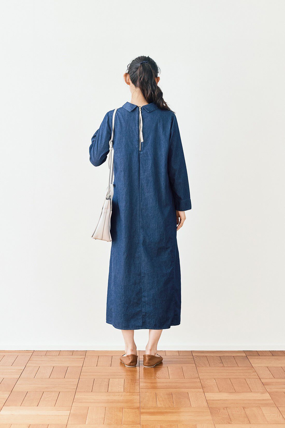 and myera|and myera ジップアップデニムワンピース