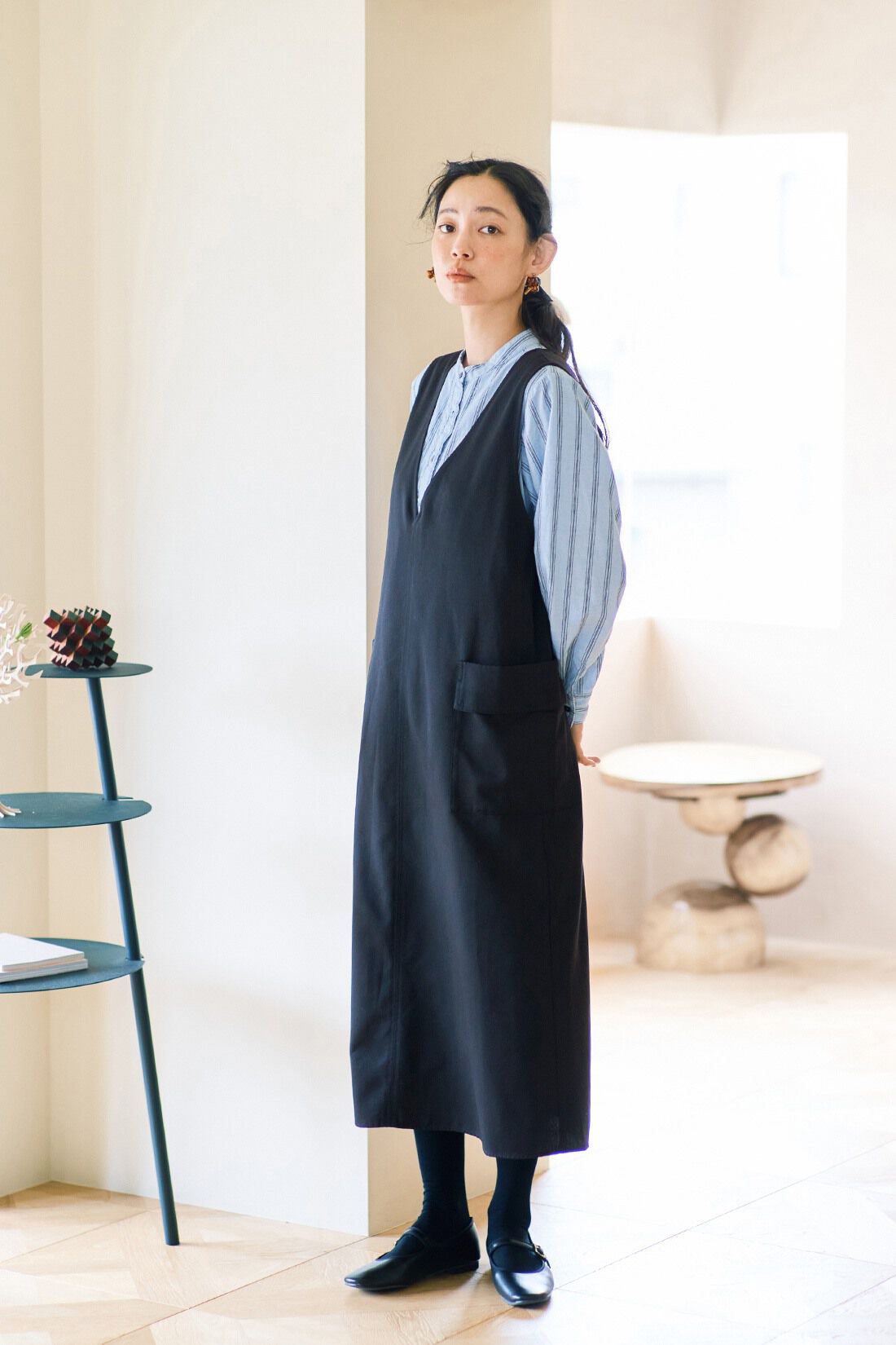 and myera|and myera 大人のエプロンワンピース