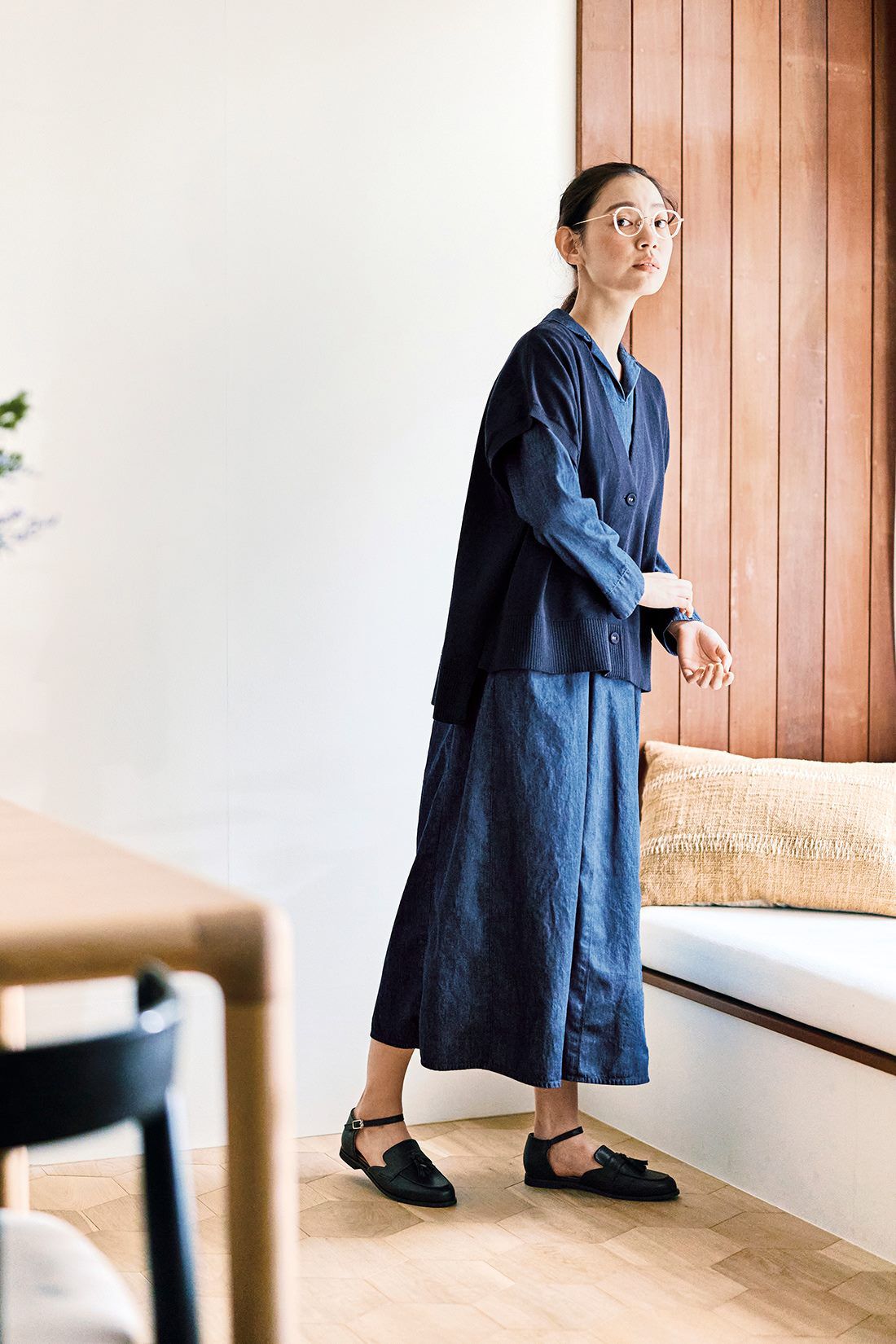 and myera|and myera ジップアップデニムワンピース