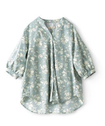 and myera［アンドマイラ］ | ジャノメソウ 総柄プリント トップス ブルー