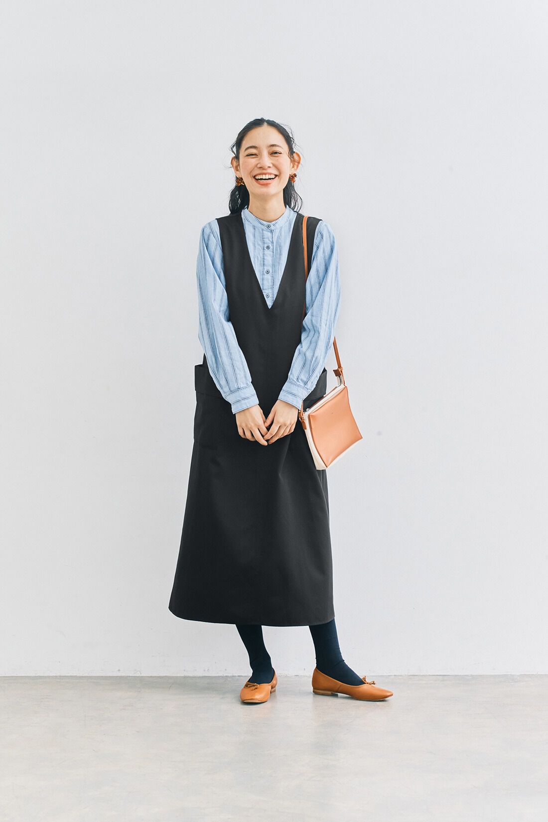 and myera|and myera 大人のエプロンワンピース