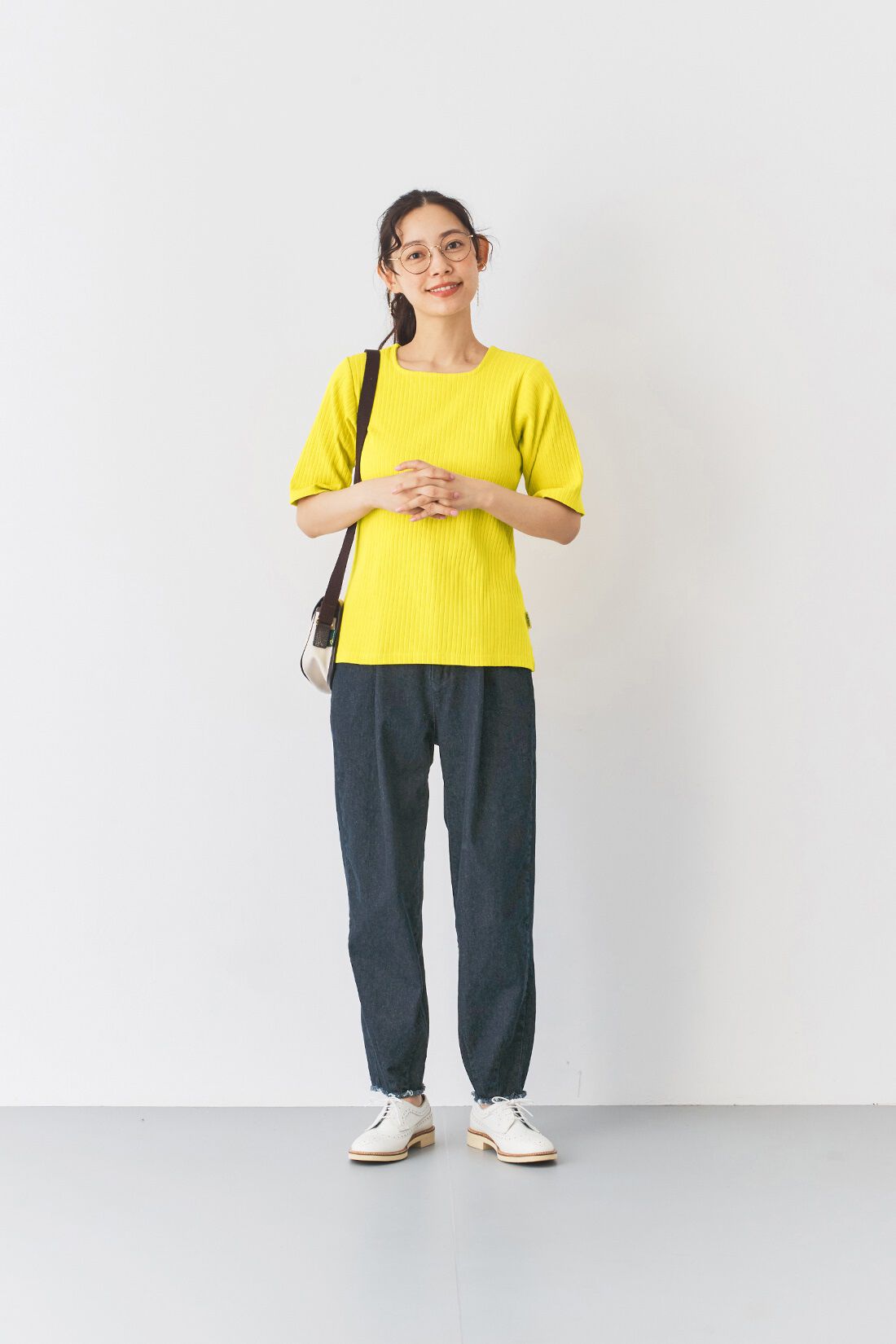 and myera［アンドマイラ］|and myera カーデとＴシャツのセット〈黄色〉