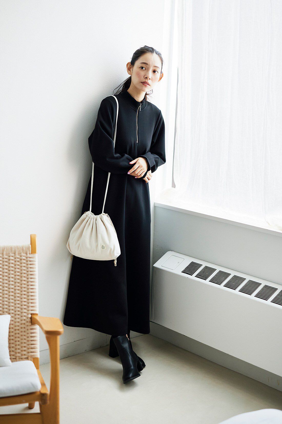 and myera|and myera ジップアップワンピース