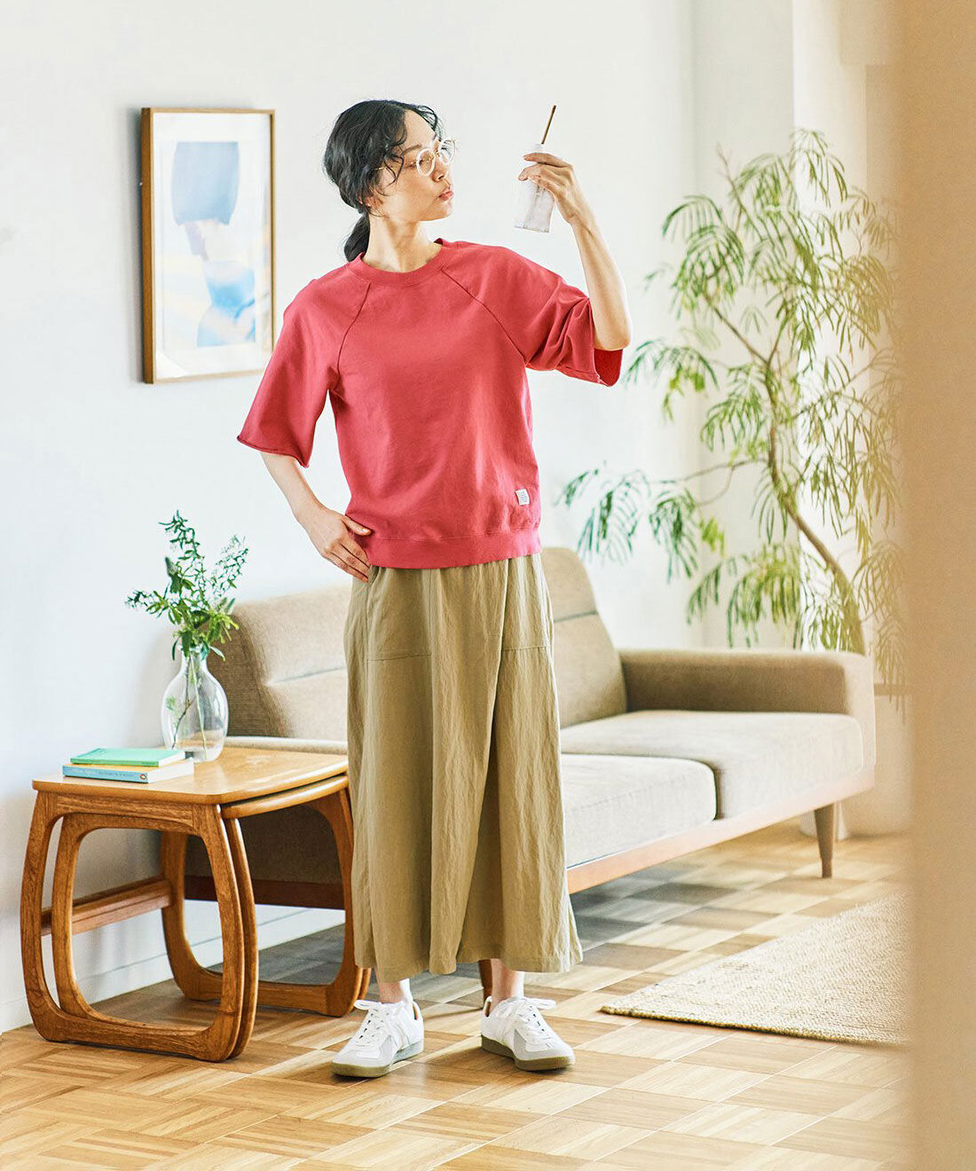 and myera|and myera 巻き風キュロパン〈ベージュ〉