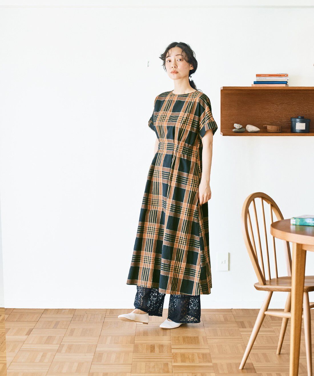 and myera|and myera サマーダークなチェックワンピース
