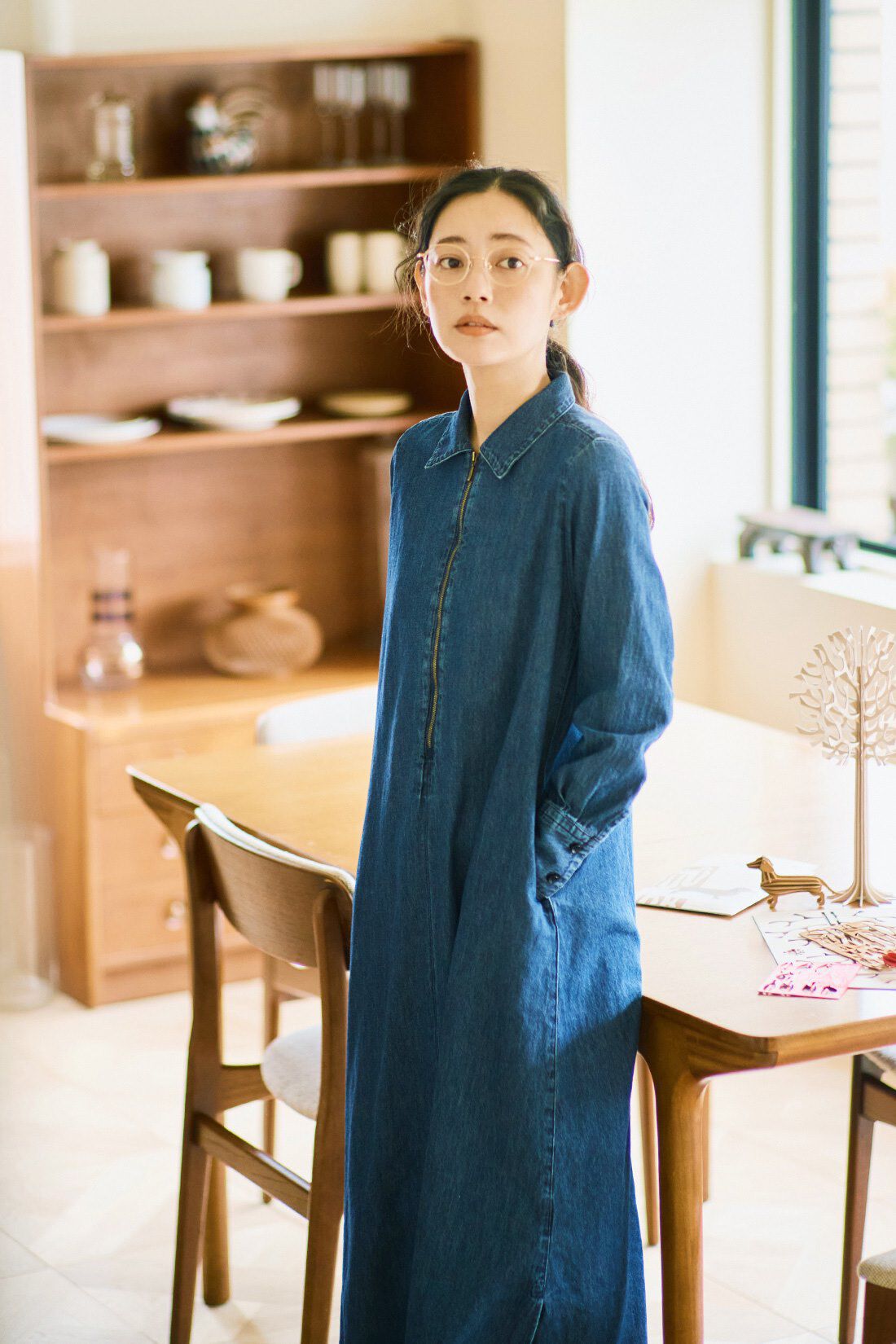 and myera|and myera ジップアップワンピース
