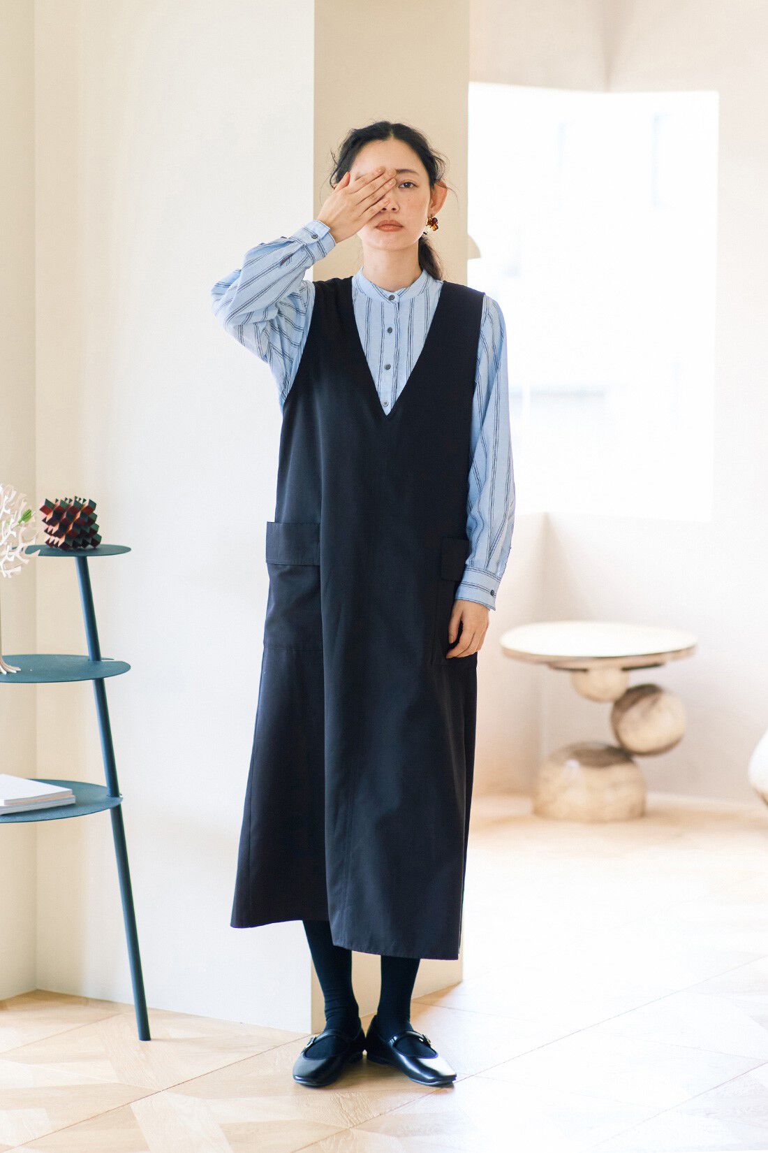 and myera|and myera 大人のエプロンワンピース