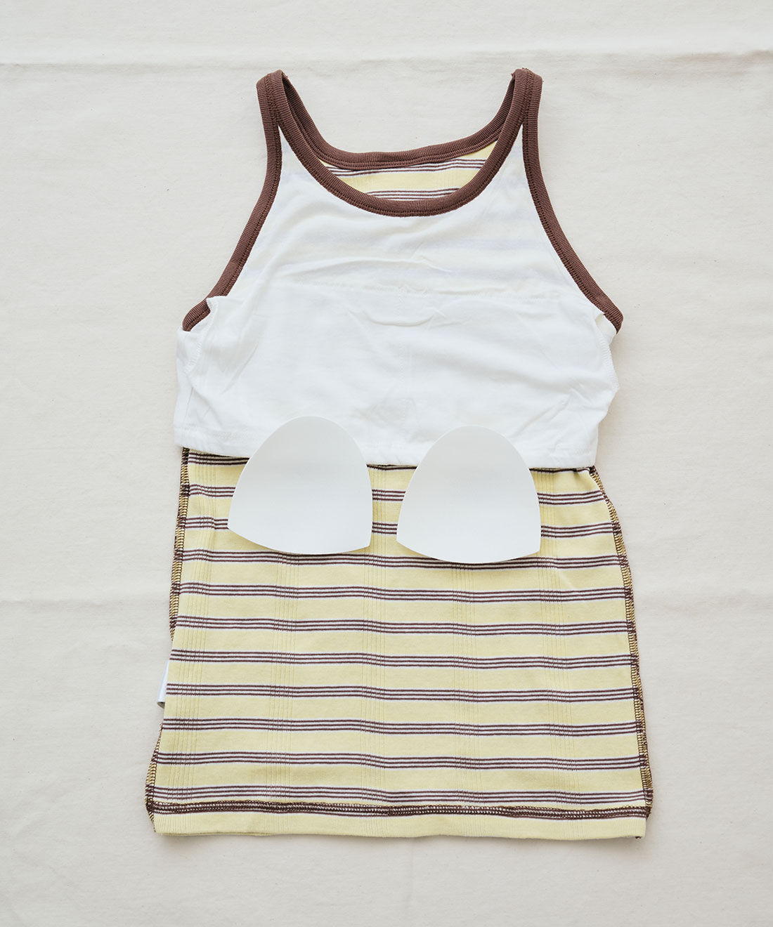 SYRUP. [シロップ．]|【WEB限定】miller リブボーダーカップ付きタンクトップ〈グレー×ブラック〉【シロップ．バスケット】|パッドは取り外し可能。※お届けのカラーとは異なります。