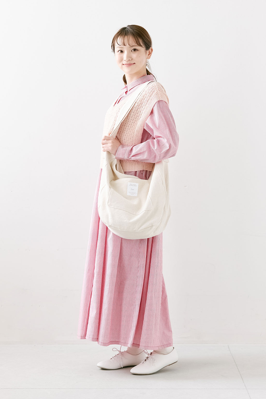 シロップ．|【WEB限定】 ラウンドビッグショルダー【シロップ．バスケット】|3.アイボリー