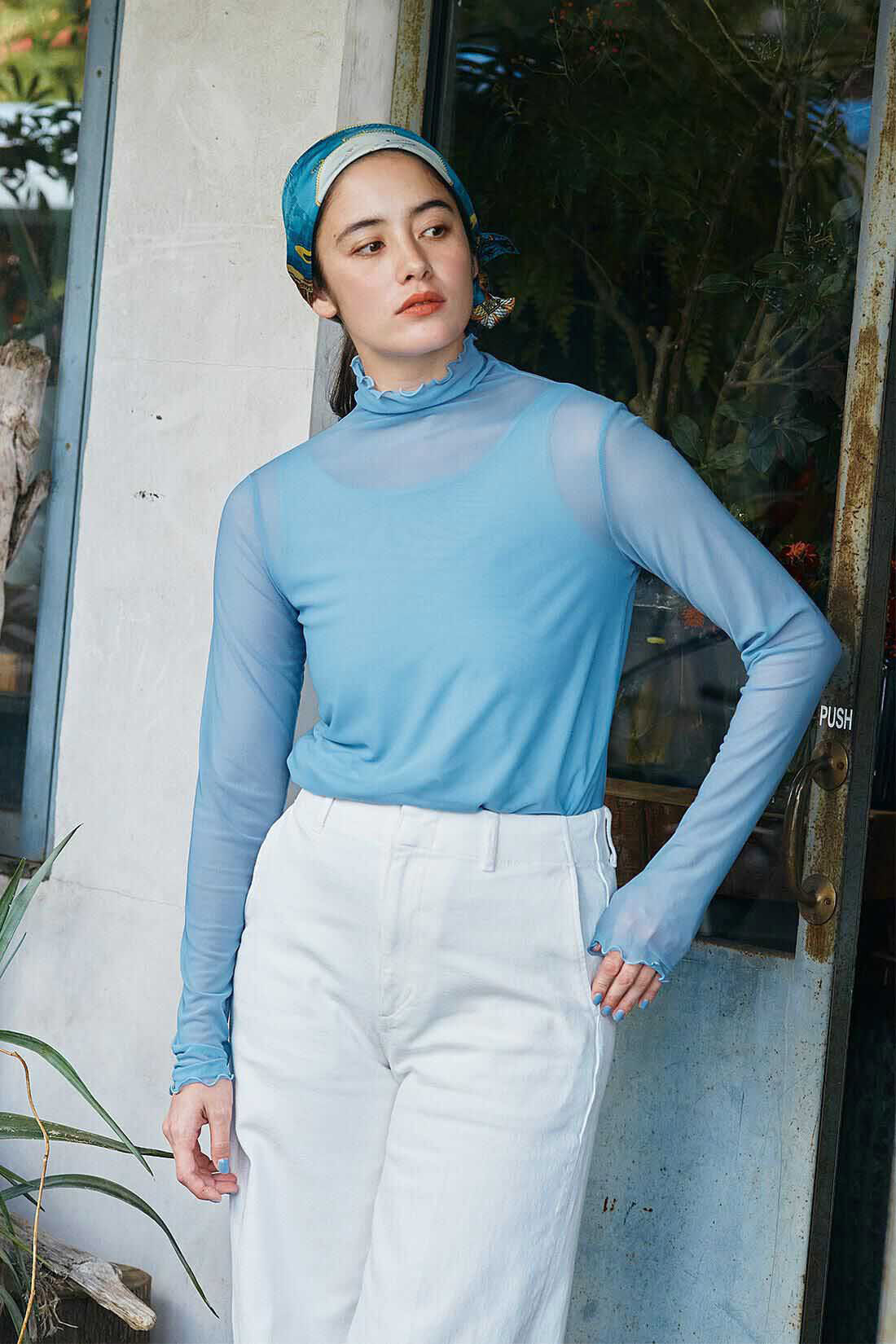 シロップ．|シロップ.　レイヤードスタイルにお役立ち　シアーハイネックトップスの会