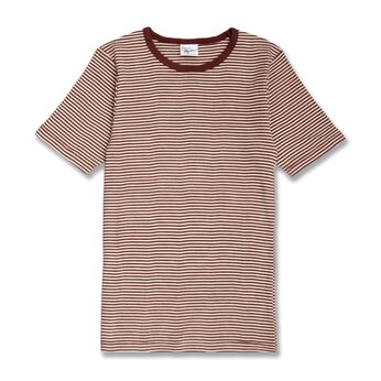 SYRUP. [シロップ．] | miller リブボーダーＴシャツ〈レッド×ベージュ〉