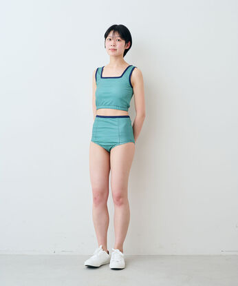 SYRUP. [シロップ．] | miller ボーダータンクトップ＆パンツ スイムウェアーセット〈グリーン〉