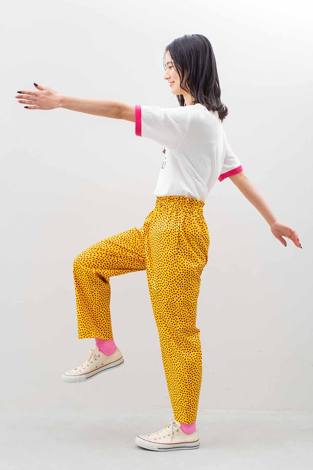 シロップ．|シモジマコラボ 重ね着にもピッタリ！ ファンシーラッピングみたいなゆるっとパンツ〈シモジマテントウムシ〉