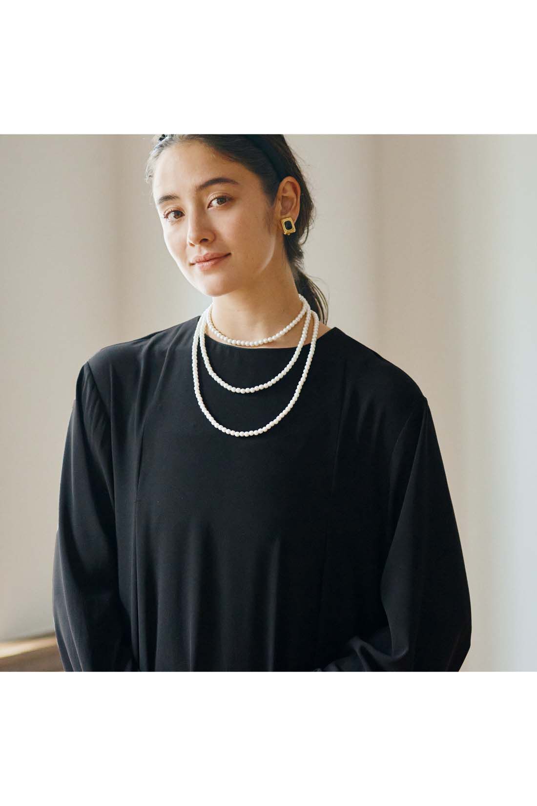 シロップ．|シロップ． 衿をはずして2-WAY仕様 セレモニーワンピース〈ブラック〉|2-WAY　衿を外して違った印象にも