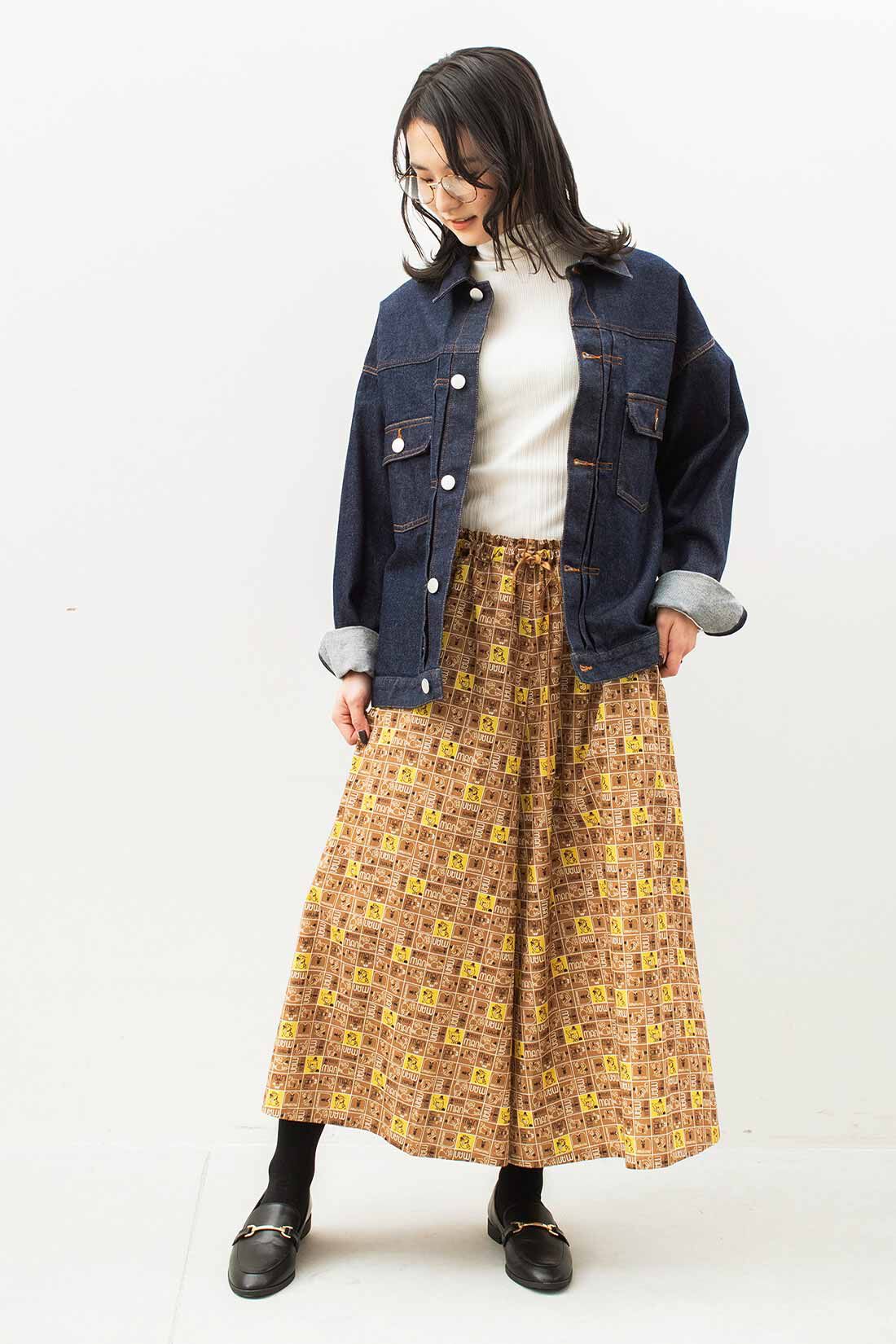 シロップ．|シモジマコラボ スカート見えのガウチョパンツ〈シモジマミニマン〉