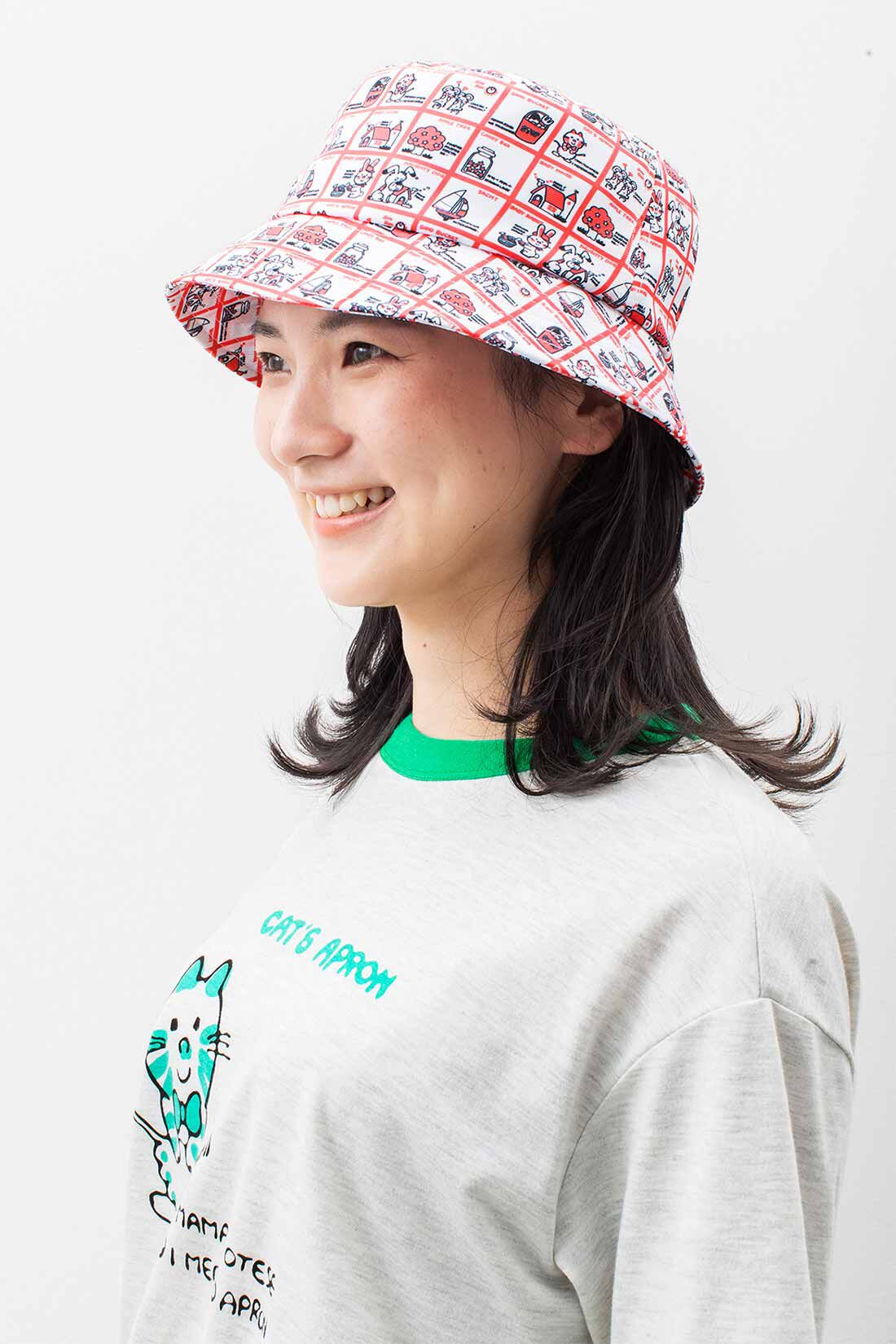 シロップ．|シモジマコラボ レトロ包装紙に包まれる バケットハット〈ストップペイル〉