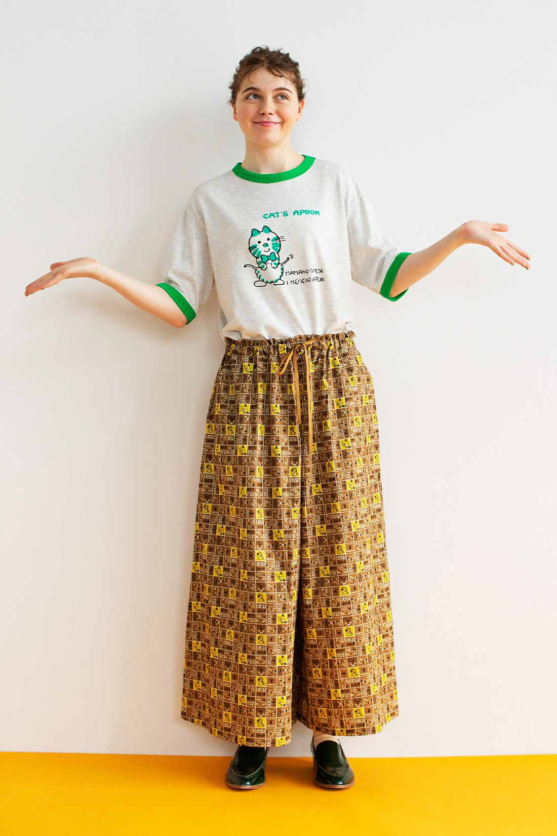 シロップ．|シモジマコラボ スカート見えのガウチョパンツ〈シモジマミニマン〉