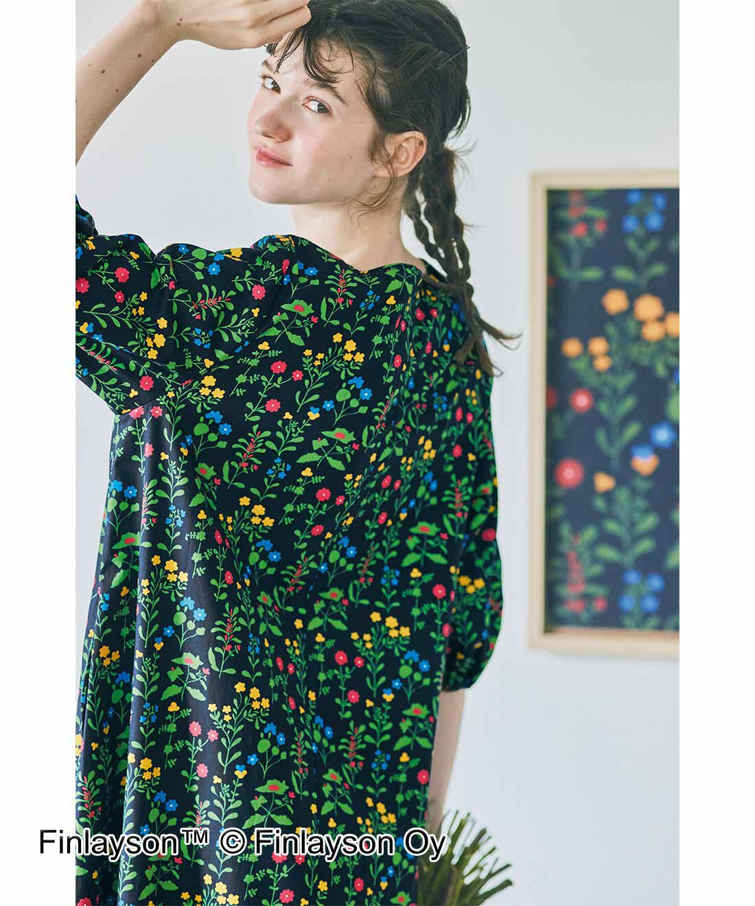 シロップ．|フィンレイソン ふんわりスリーブワンピース〈ウッラ〉