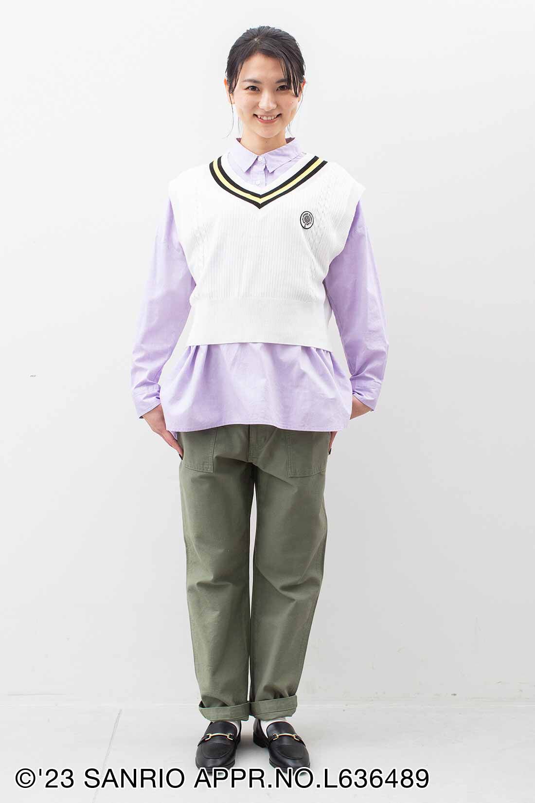 シロップ．|サンリオキャラクターコラボ テニスプレイヤー気分のニットベスト〈パティ＆ジミー〉