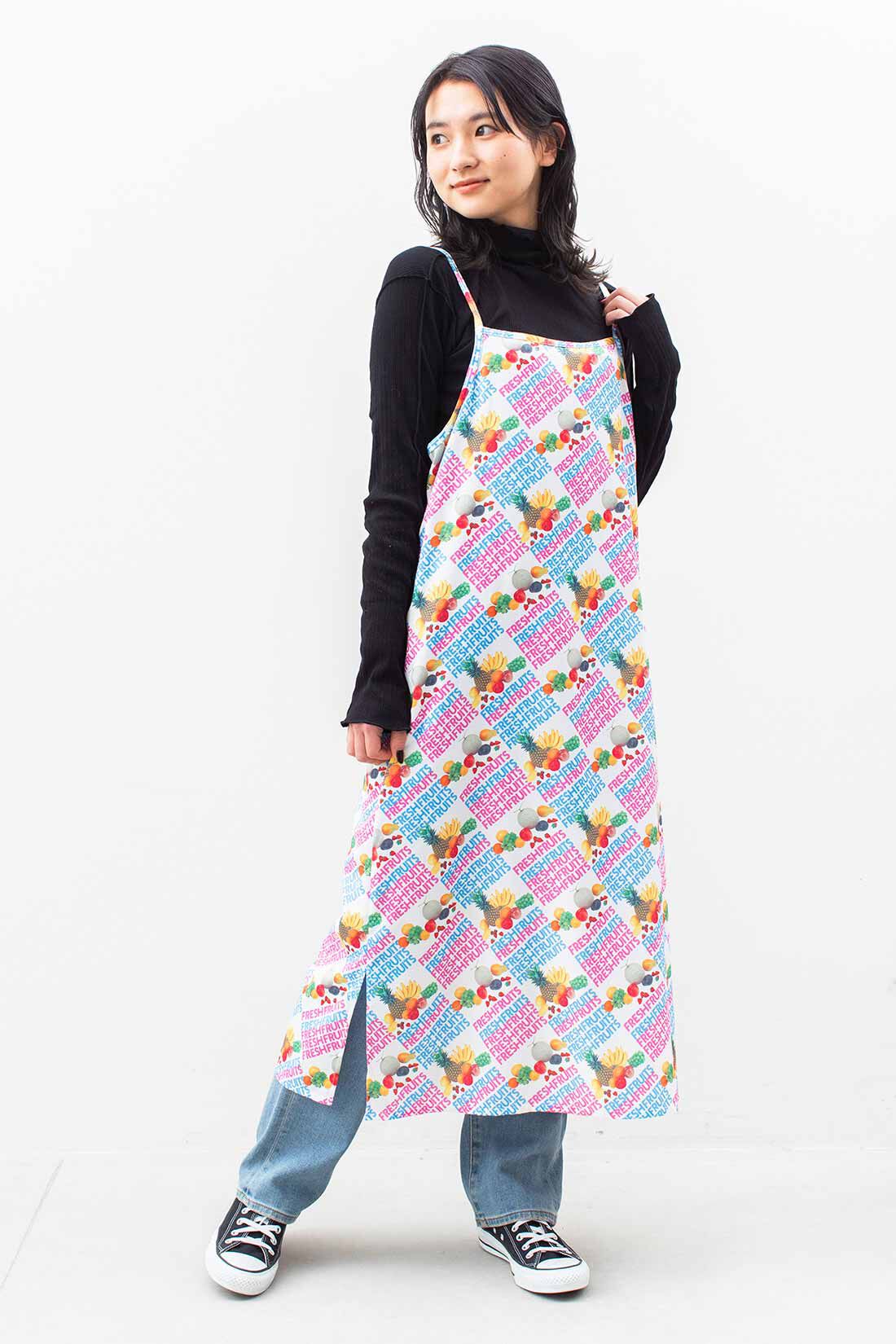 シロップ．|シモジマコラボ フレッシュ総柄ワンピース〈レターフルーツ〉