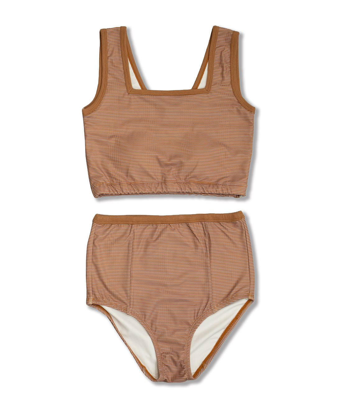 SYRUP. [シロップ．]|【WEB限定】miller ボーダータンクトップ＆パンツ スイムウェアーセット〈テラコッタオレンジ〉【シロップ．バスケット】