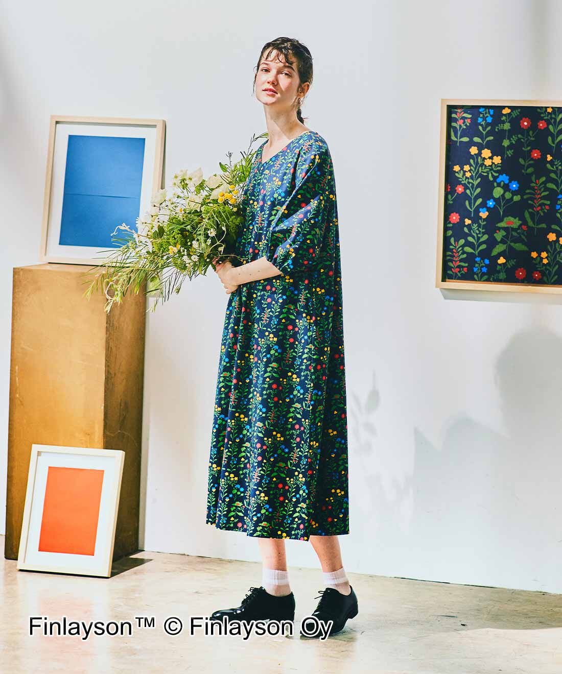 シロップ．|フィンレイソン ふんわりスリーブワンピース〈ウッラ〉