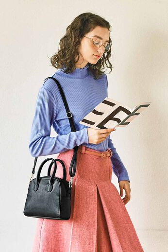 シロップ． | ミュージアム鑑賞にぴったり モネ２-WAYバッグ〈ブラック〉