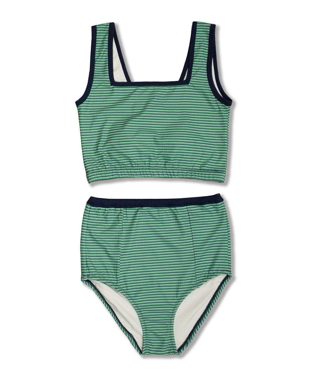 SYRUP. [シロップ．]|【WEB限定】miller ボーダータンクトップ＆パンツ スイムウェア2点セット〈グリーン〉【シロップ．バスケット】