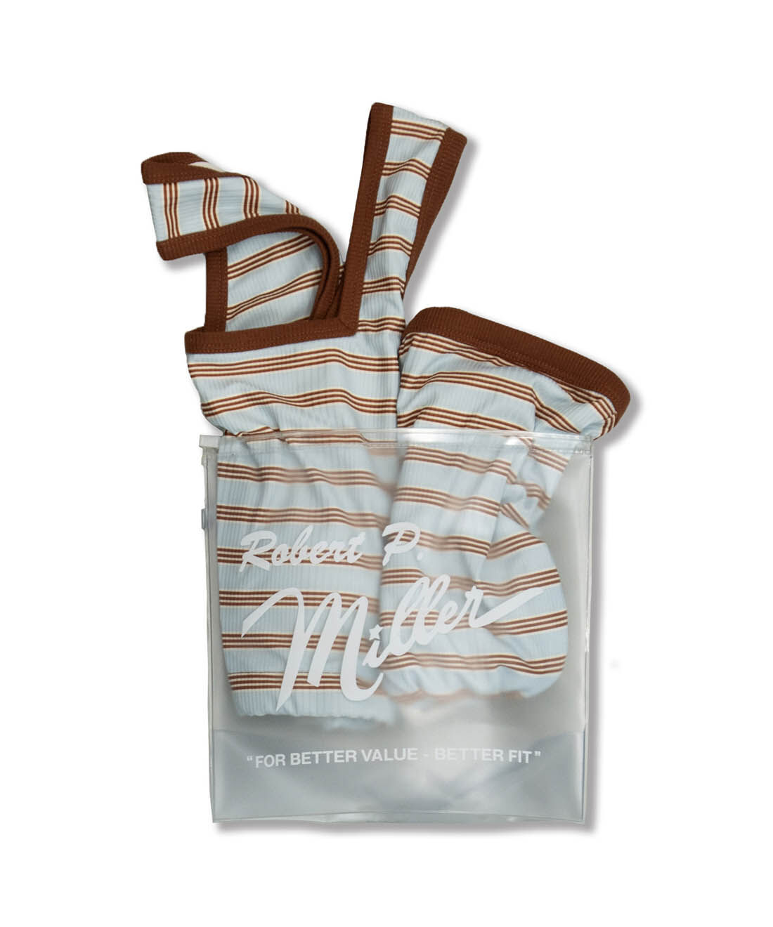 SYRUP. [シロップ．]|【WEB限定】miller ボーダータンクトップ＆パンツ スイムウェアーセット〈テラコッタオレンジ〉【シロップ．バスケット】