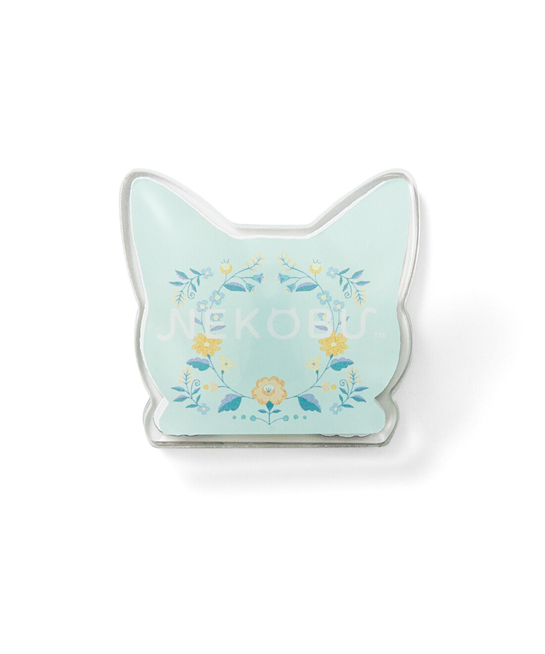 猫部|大人かわいい お花と猫の雑貨コレクションの会|アクリルクリップ：裏側もかわいいお花柄